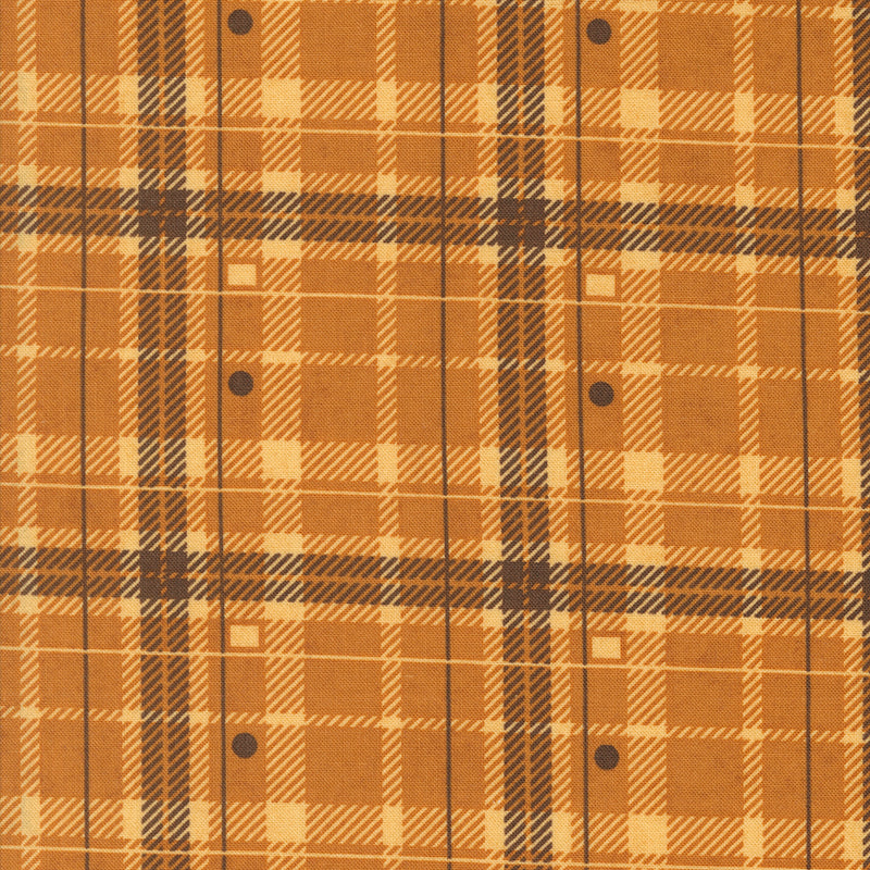 Acorn Hollow Quilt Fabric - Hayride Plaid in Yam Gold - 30764 18