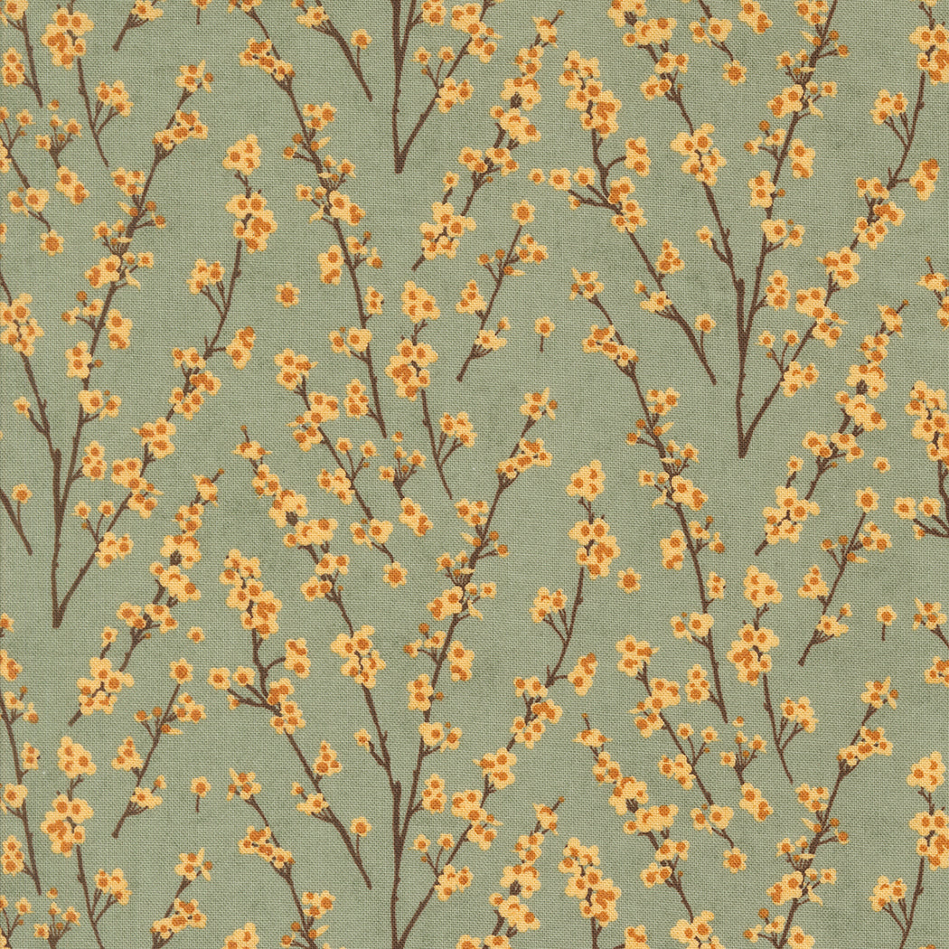Acorn Hollow Quilt Fabric - Twiggy in Sage Green - 30765 18