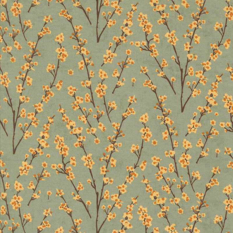 Acorn Hollow Quilt Fabric - Twiggy in Sage Green - 30765 18
