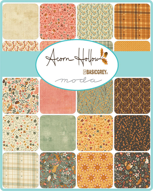 Acorn Hollow Quilt Fabric - Charm Pack - set of 42 5" squares -30760PP