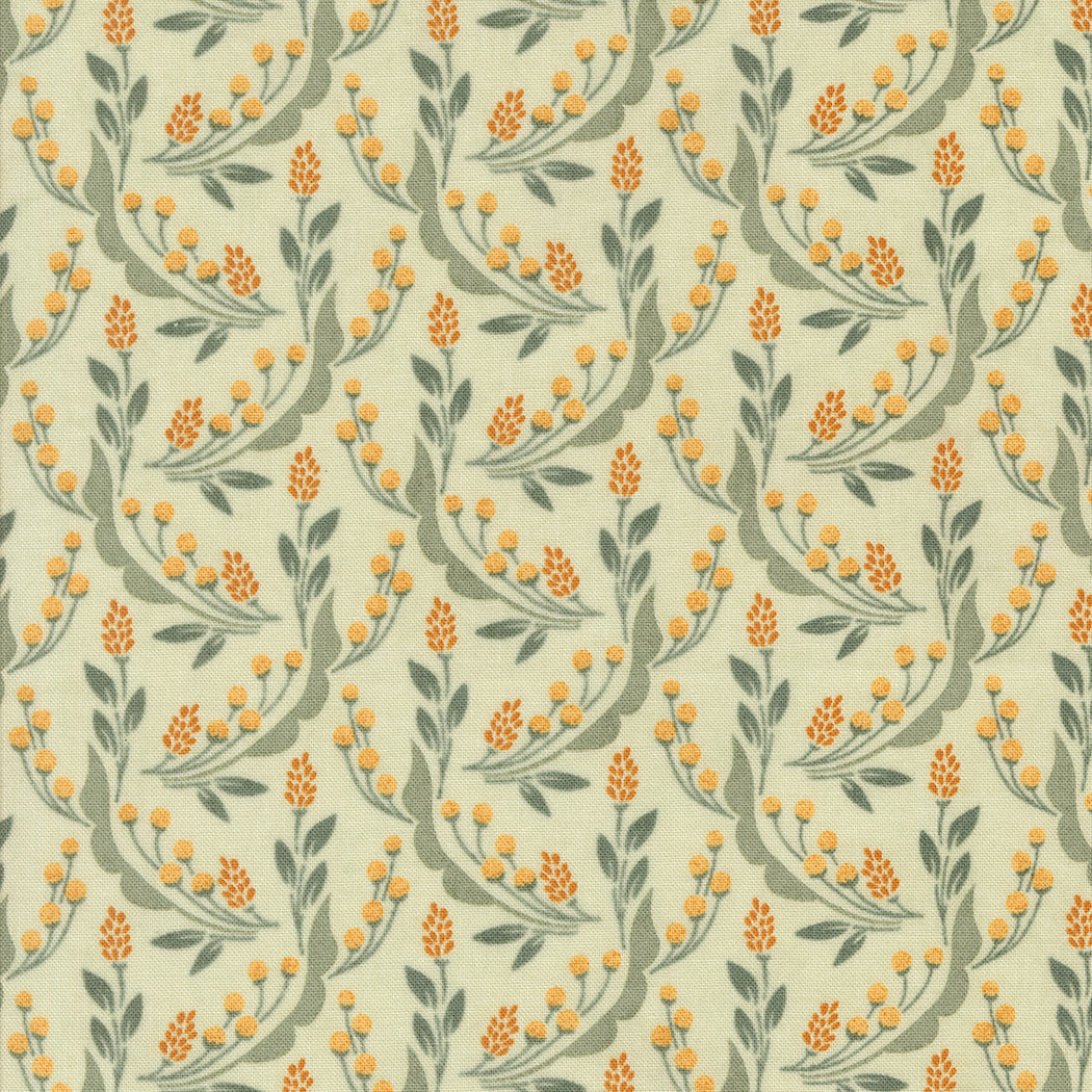 Acorn Hollow Quilt Fabric - Harvest Wheat in Mist Aqua/Green - 30763 20