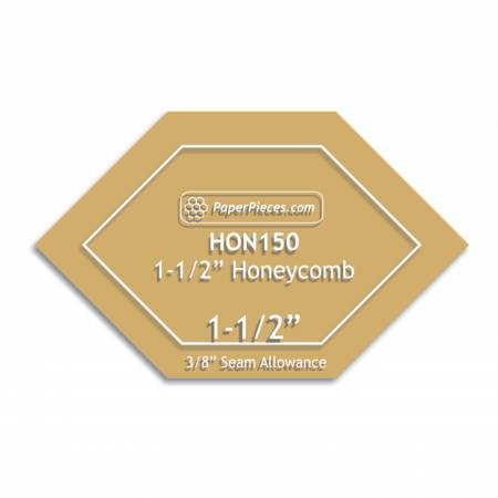 Acrylic Honeycomb Shaped Template 1 1/2" - ACRHON150-038