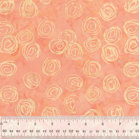 Adore Batik Quilt Fabric - Scribble Dot in Peach - 2724Q-X