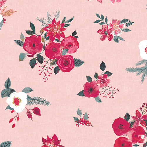 Adventale Quilt Fabric - Floral Wonderland in Pink - ADV25903