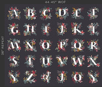Adventale Quilt Fabric -  Jingle All the Letters Panel - ADV25918 - SOLD AS A 36" PANEL