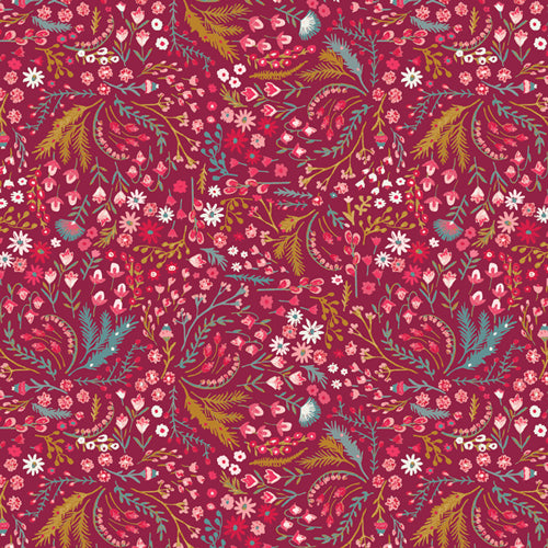 Adventale Quilt Fabric - Yuletide Ditsy in Red - ADV25902