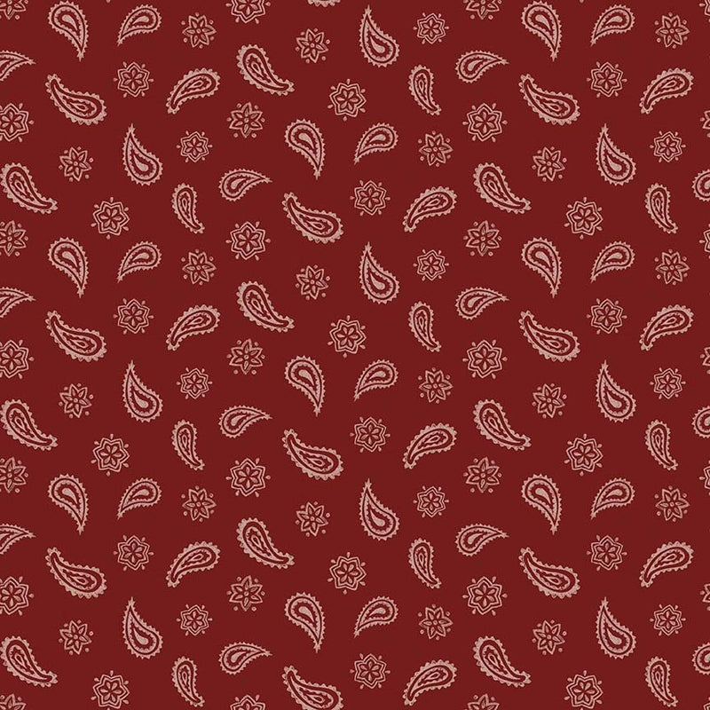 Adventure Awaits Quilt Fabric - Bandana in Red - 2941-88