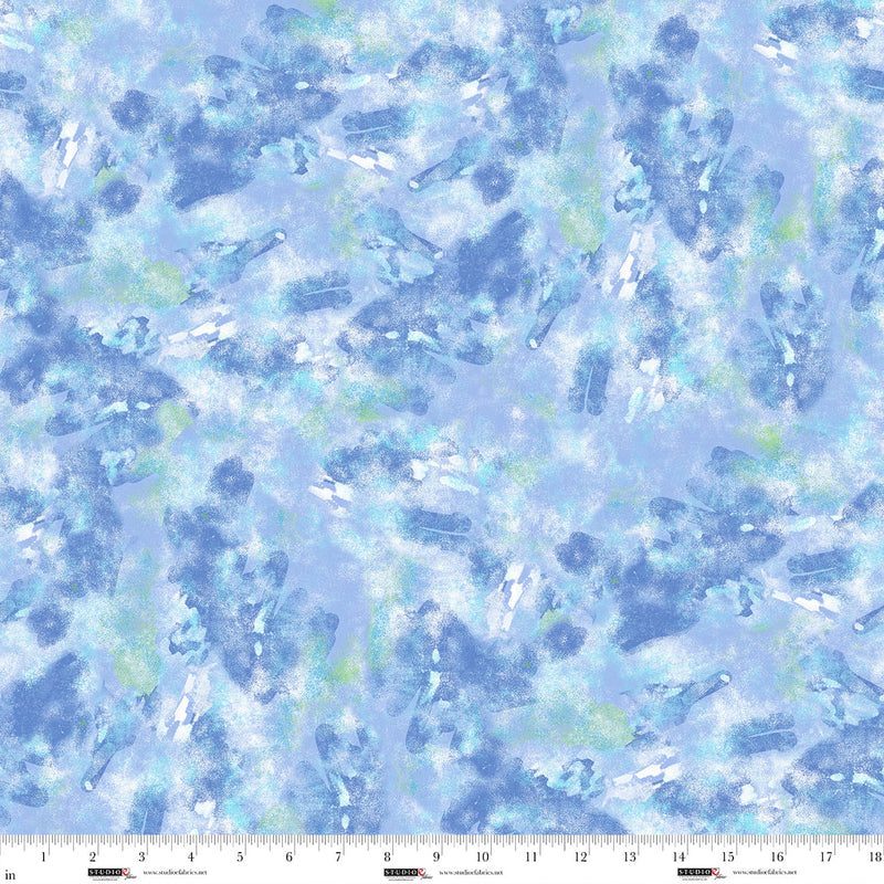 Air Mail Quilt Fabric - Blender in Lapis Blue - 8505-75