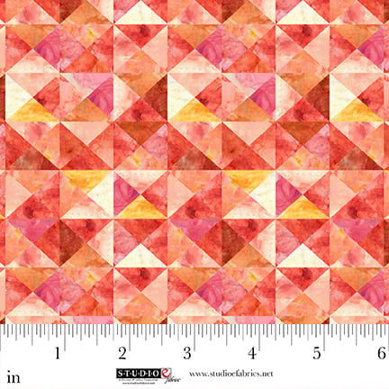 Air Mail Quilt Fabric - Geometric in Red - 8502-83