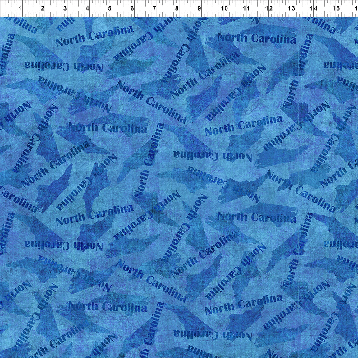 All Blue Ridge Shop Hop 2026 Quilt Fabric - NC Toss in Blue - 10BR 1