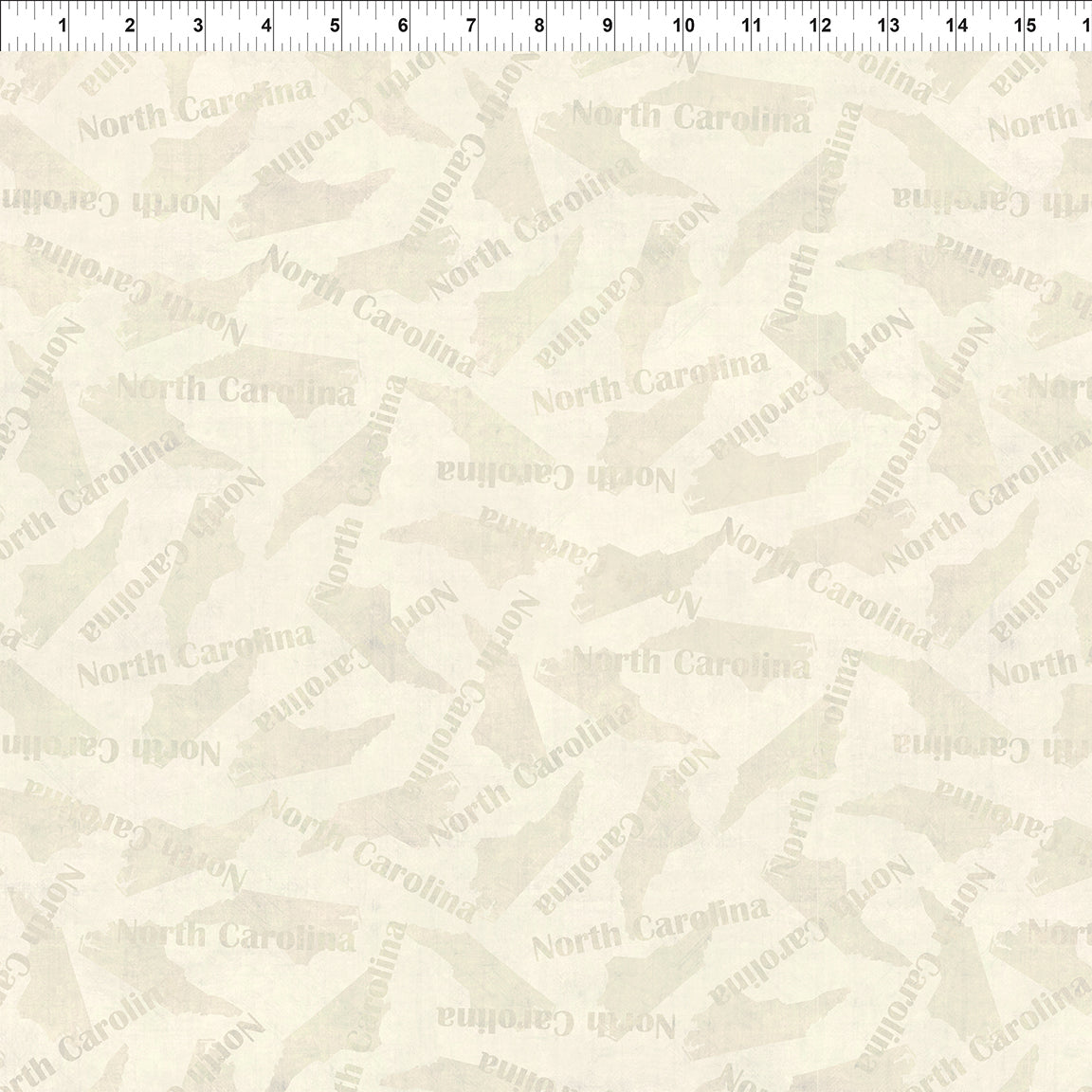 All Blue Ridge Shop Hop 2026 Quilt Fabric - NC Toss in Ivory - 10BR 2
