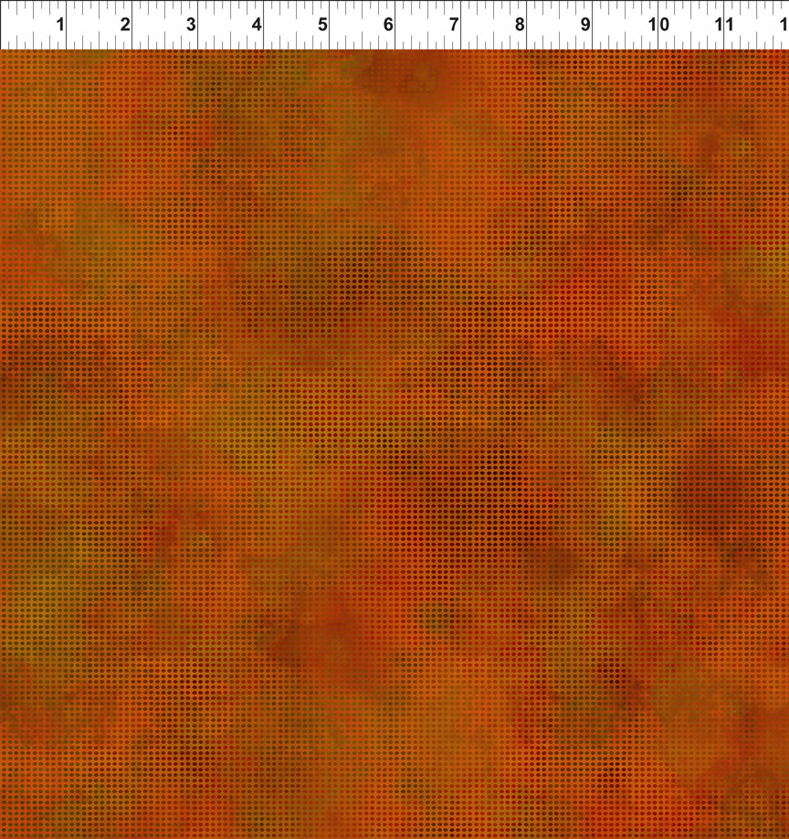 All Blue Ridge Shop Hop 2026 Quilt Fabric - Dit Dot Evolution in Pumpkin Orange - 1DDE 14