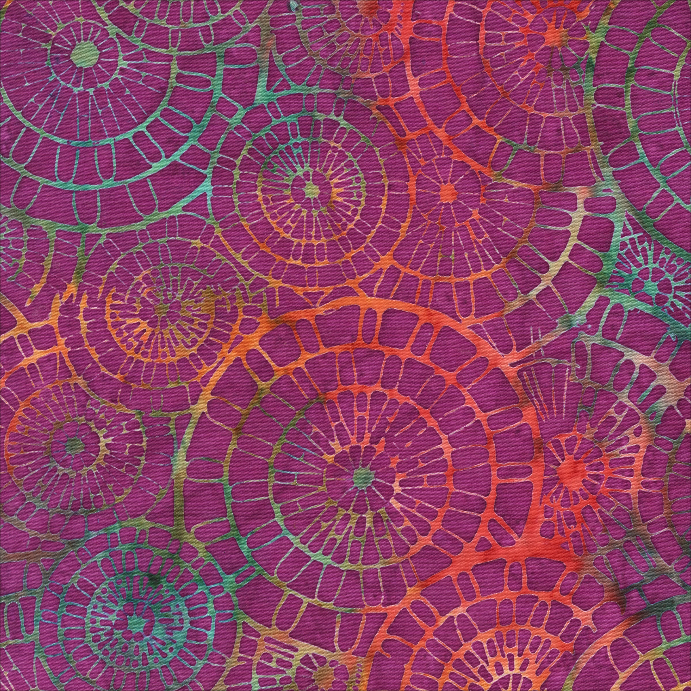 Allure Batik Quilt Fabric - Gears in Circus Purple/Multi - 2941Q-X