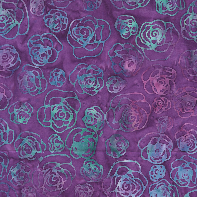 Allure Batik Quilt Fabric - Mini Rose in Majesty Purple - 2942Q-X