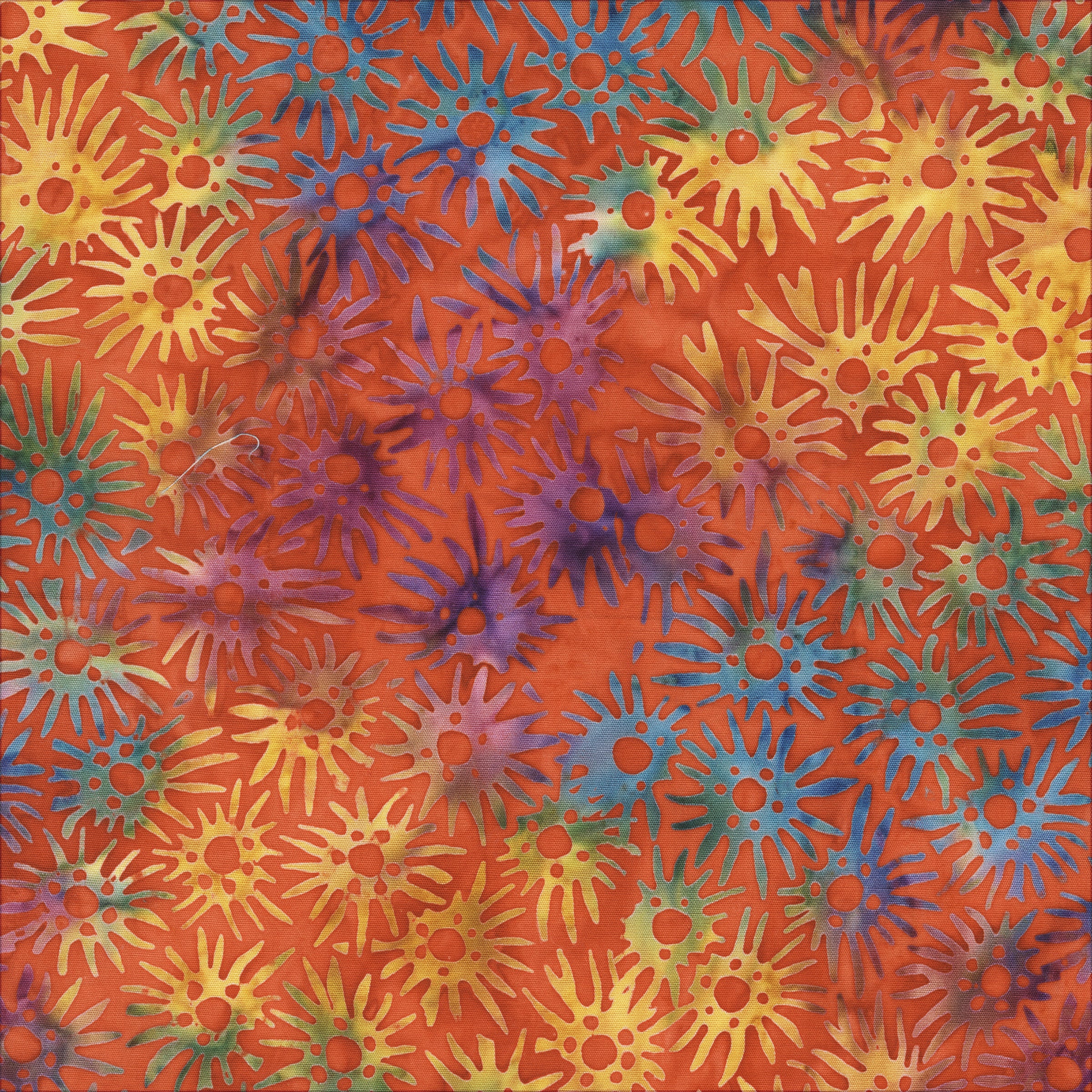 Allure Batik Quilt Fabric - Sea Urchins in Berrylicious Orange/Multi - 2933Q-X