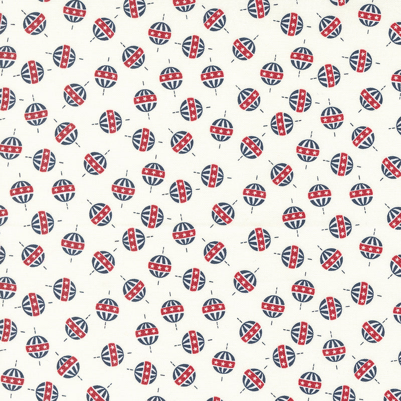 American Gatherings II Quilt Fabric - American Ball in Dove Cream - 49243 11