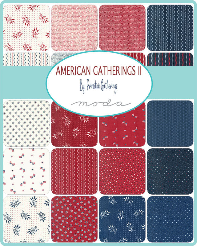 American Gatherings II Quilt Fabric - Charm Pack - set of 42 5" squares - 49240PP