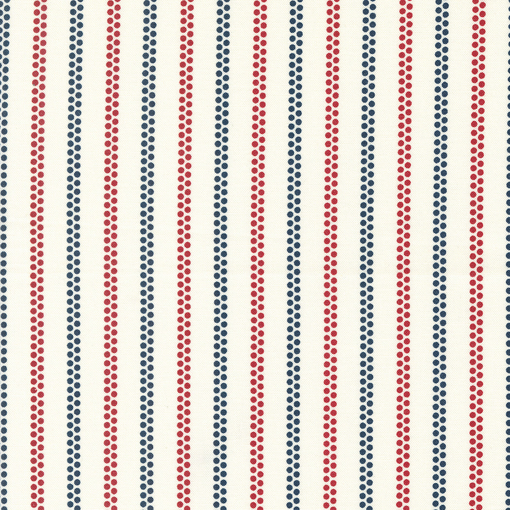 American Gatherings II Quilt Fabric - Dot Stripe in Dove Cream - 49244 11