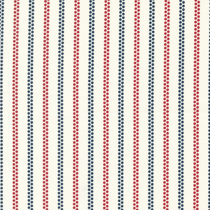 American Gatherings II Quilt Fabric - Dot Stripe in Dove Cream - 49244 11