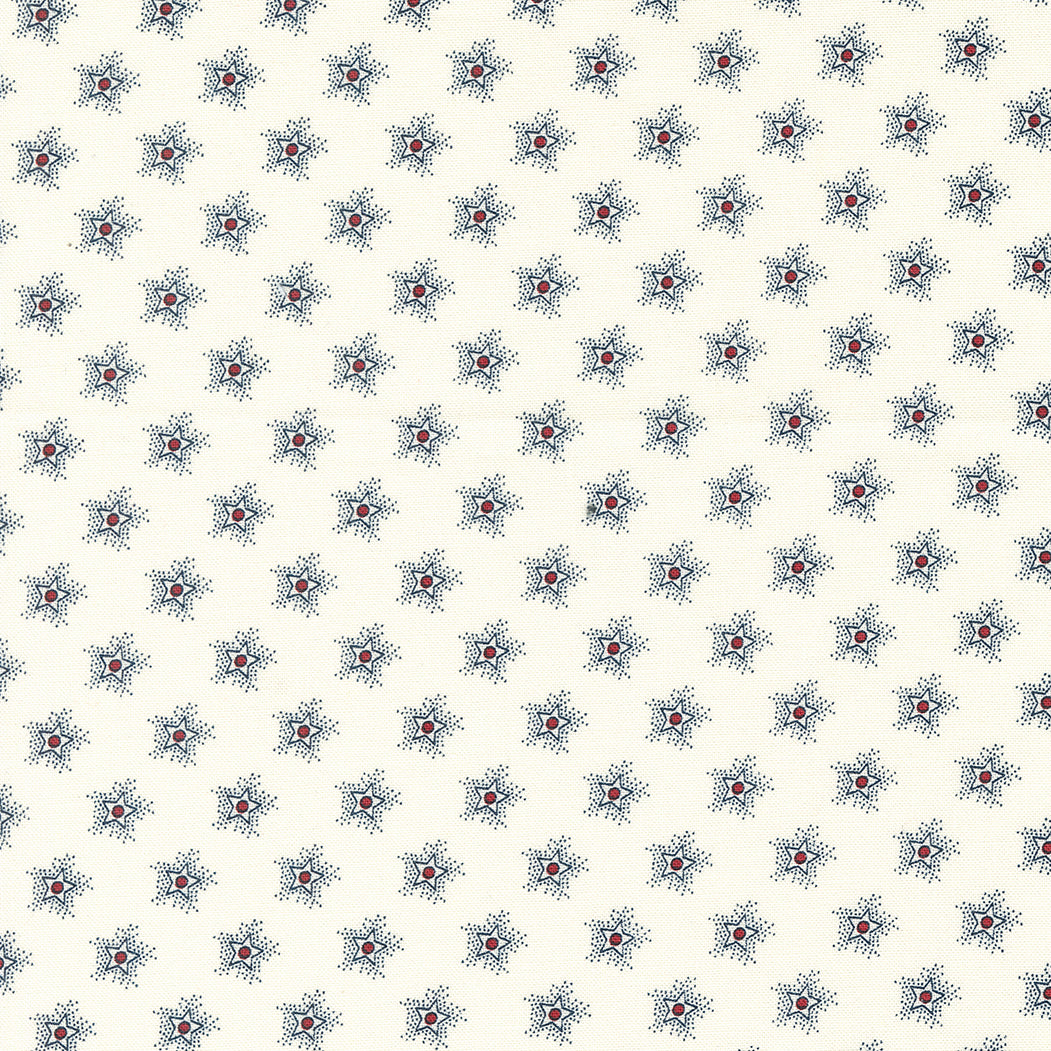 American Gatherings II Quilt Fabric - Star Sparkle in Dove Cream - 49242 11