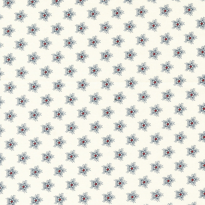 American Gatherings II Quilt Fabric - Star Sparkle in Dove Cream - 49242 11
