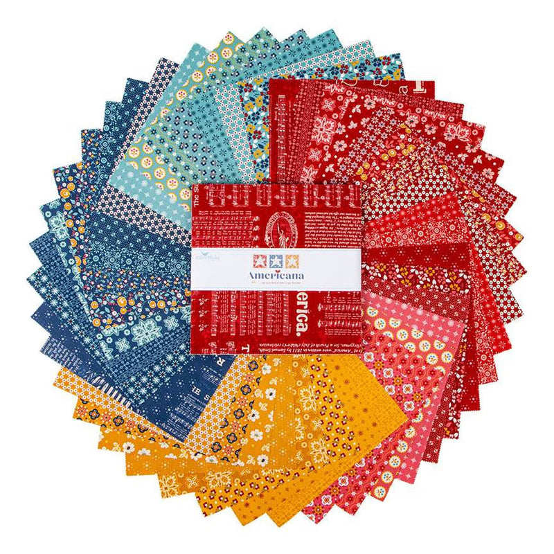 Americana Quilt Fabric by Lori Holt - 10" Stacker - set of 42 10" squares - 10-16080-42