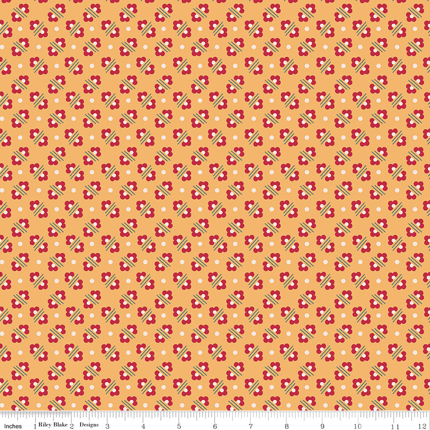 Americana Quilt Fabric by Lori Holt - Harriet in Marigold Gold - C16091-MARIGOLD