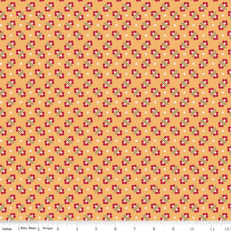 Americana Quilt Fabric by Lori Holt - Harriet in Marigold Gold - C16091-MARIGOLD