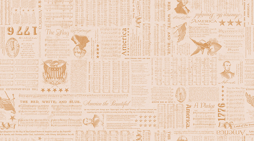 Americana Quilt Fabric by Lori Holt - Liberty in Cedar Cream/Tan - C16080-CIDER