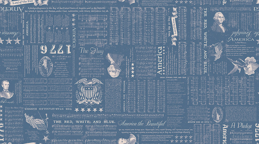 Americana Quilt Fabric by Lori Holt - Liberty in Denim Blue - C16080-DENIM