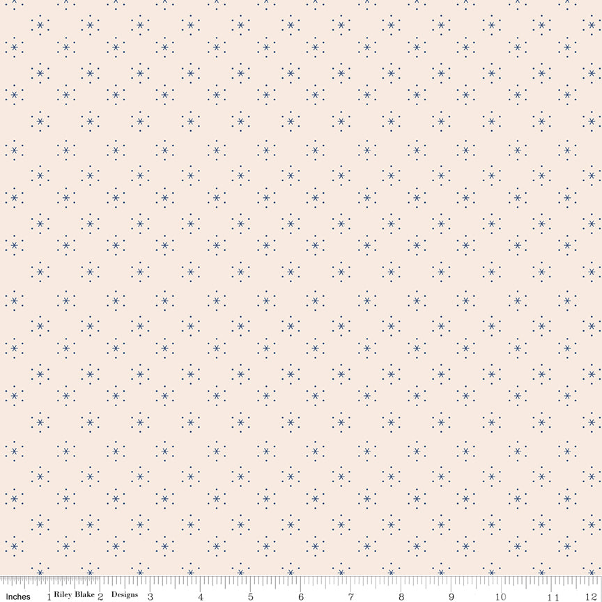 Americana Quilt Fabric by Lori Holt - Sparkle in Latte Cream - C16086-LATTE