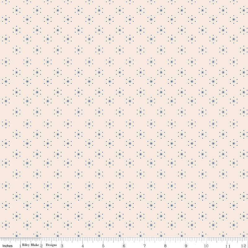 Americana Quilt Fabric by Lori Holt - Sparkle in Latte Cream - C16086-LATTE