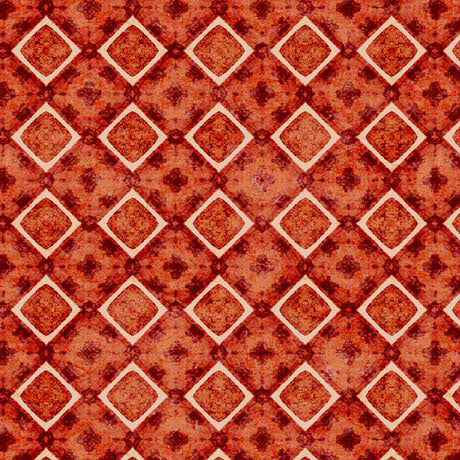 Animal Alphabet Quilt Fabric - Diamond Geo in Red - 1649 29844 R