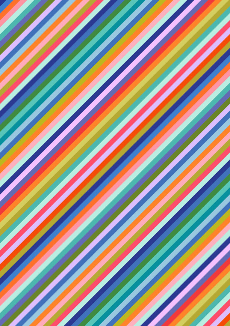 Animal Alphabet Quilt Fabric - Multi Stripes - A973A