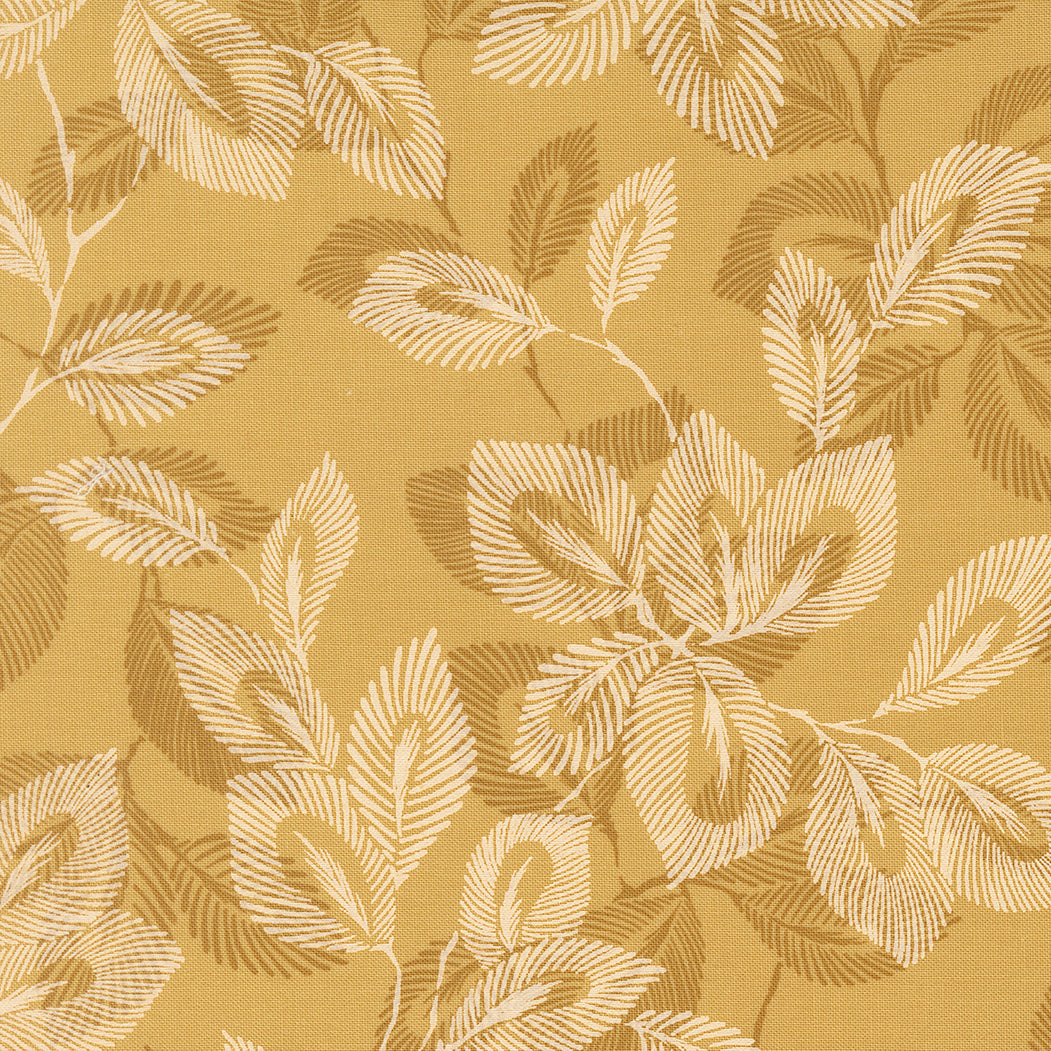 Arabesque Quilt Fabric - Palm in Honey Gold - 33831 13