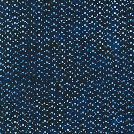 Artisan Batiks Kasuri Batik Quilt Fabric - Mixed Dots in Navy - AMD-20835-9-NAVY