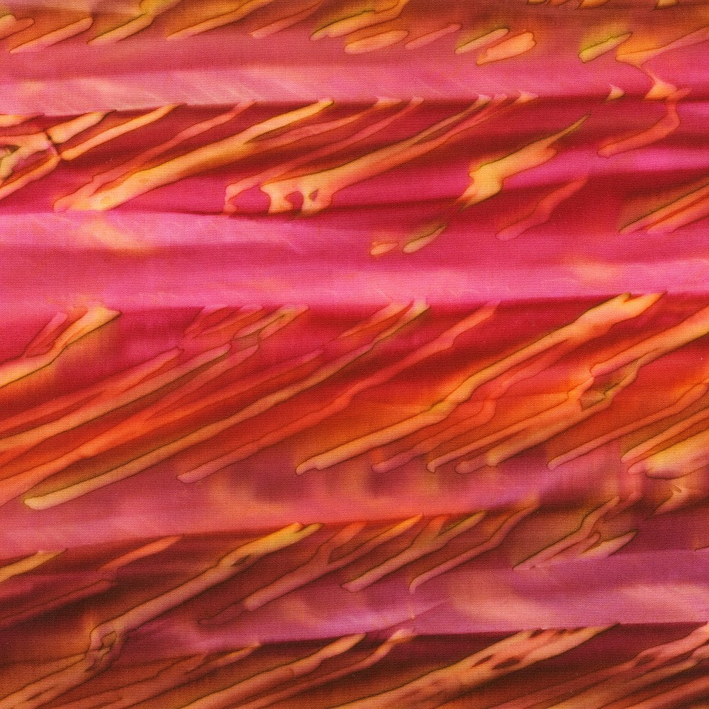 Found Batik Quilt Fabric - Xs in Coral Orange - 713Q-4 – Cary