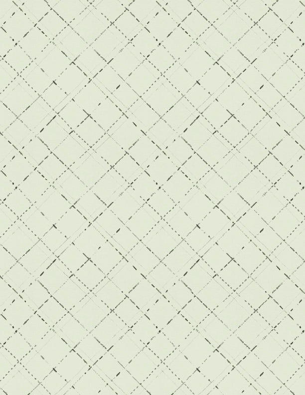 Au Naturel Quilt Fabric - Diagonal Plaid in Green - 3041 17822 777