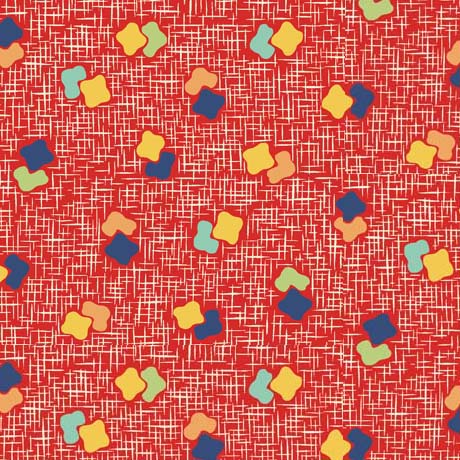 Audrey Quilt Fabric - Geo Geometric in Red - 1649 29652 R