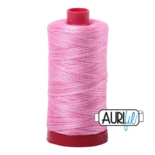 Aurifil 12 wt cotton thread, 350m, Pink Varigated (3660)
