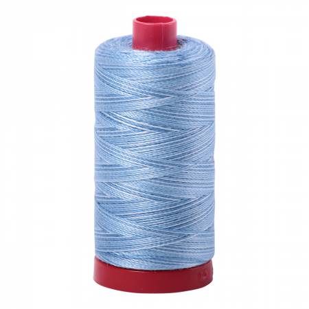 Aurifil 12 wt cotton thread, 350m, Stone Washed Denim Varigated (3770)