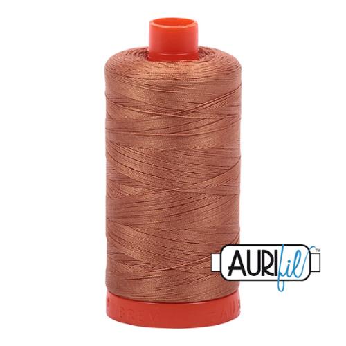 Aurifil 50 wt cotton thread, 1300m, Light Chestnut (2330)