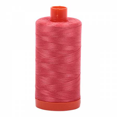 Aurifil 50 wt cotton thread, 1300m, Medium Red (5002)