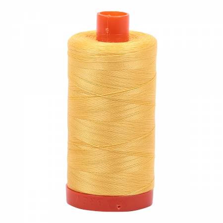 Aurifil 50 wt cotton thread, 1300m, Pale Yellow (1135)