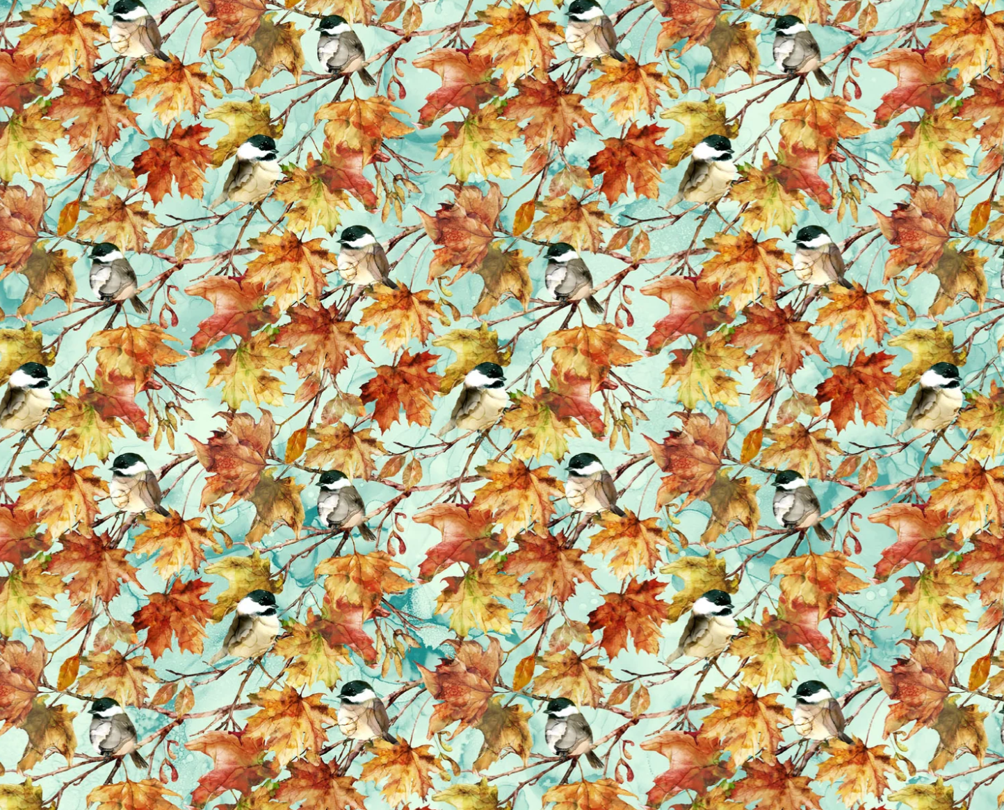Autumn Breeze Quilt Fabric - Birds in Cream/Multi - DP28057-11
