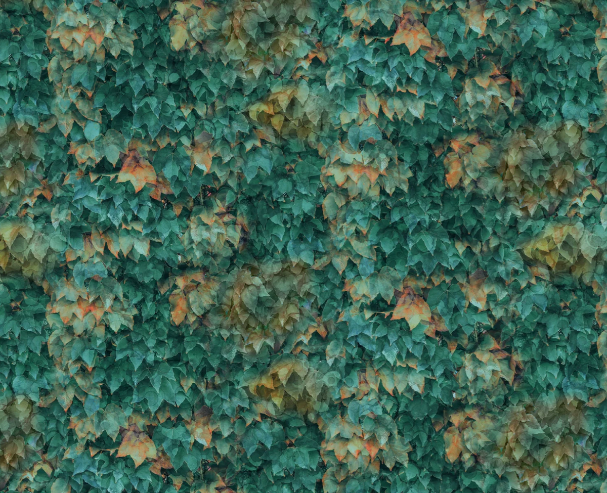 Autumn Breeze Quilt Fabric - Layered Leaves in Teal - DP28059-66