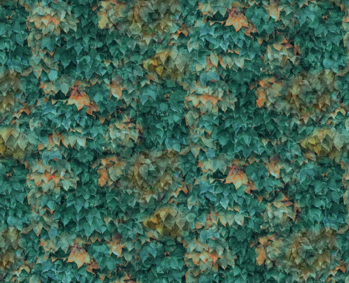 Autumn Breeze Quilt Fabric - Layered Leaves in Teal - DP28059-66