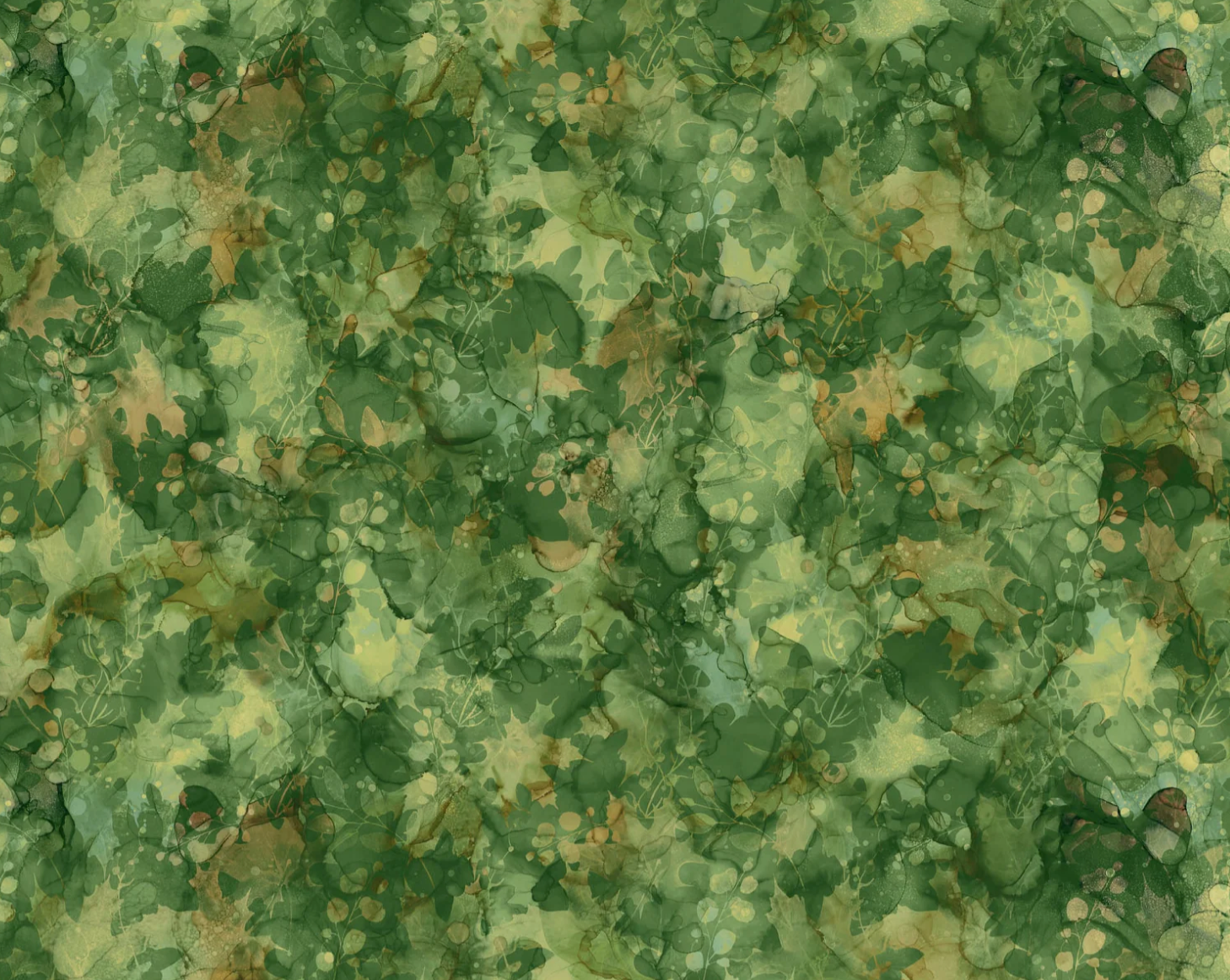 Autumn Breeze Quilt Fabric - Leaf Texture in Dark Green - DP28058-76