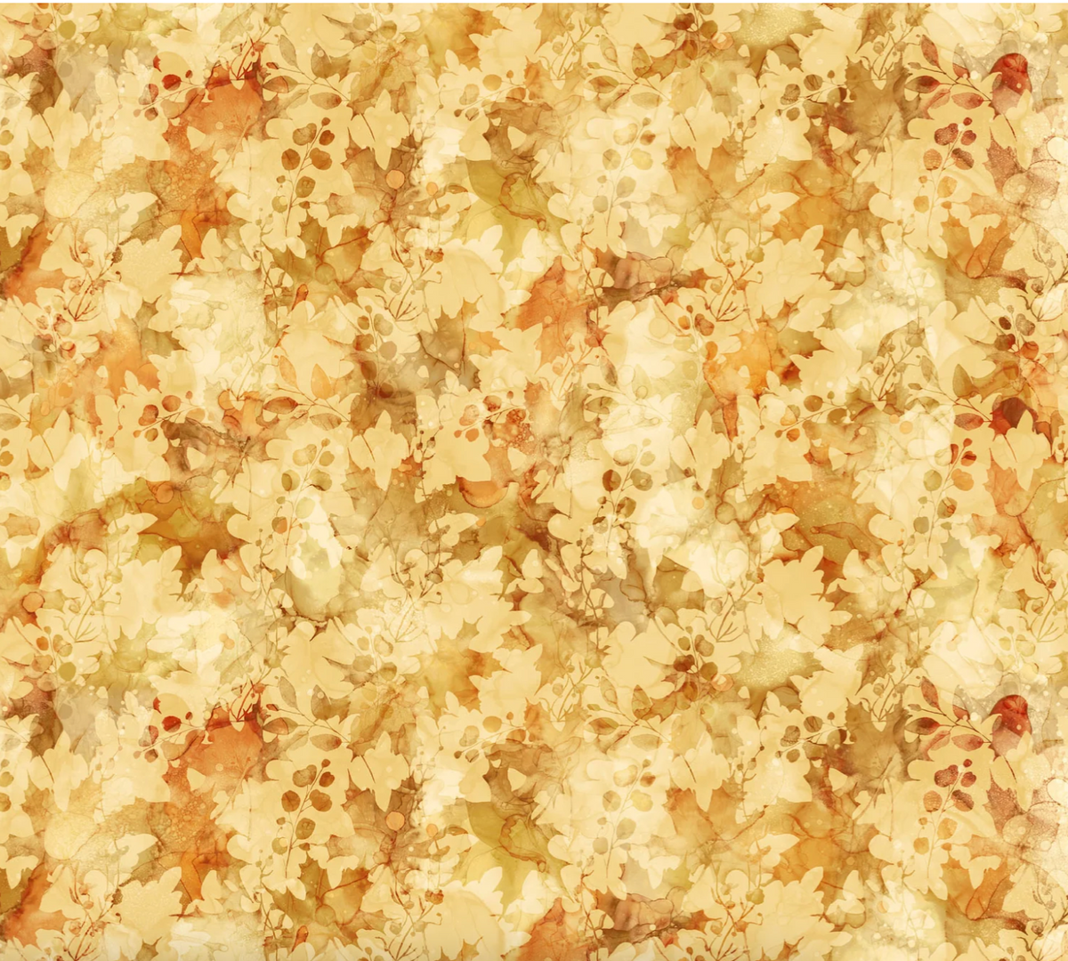Autumn Breeze Quilt Fabric - Leaf Texture in Ochre Gold - DP28058-52