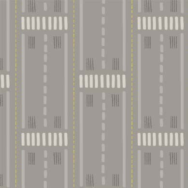 Aviation Adventures Quilt Fabric - Runway Stripe in Gray - DDC12037-GRAY-D